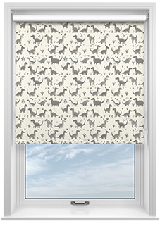 Dino Land, Fossil Grey - Roller Blind